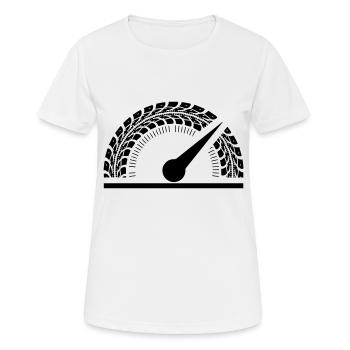 reifen tacho - Frauen T-Shirt atmungsaktiv - Weiß - Vorne - AI Model Female 172 dark (172cm)