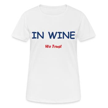 Auf Wein vertrauen wir - Frauen T-Shirt atmungsaktiv - Weiß - Vorne - AI Model Female 172 dark (172cm)