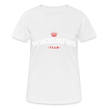 Windsurfing Team - Frauen T-Shirt atmungsaktiv - Weiß - Vorne - AI Model Female 172 dark (172cm)