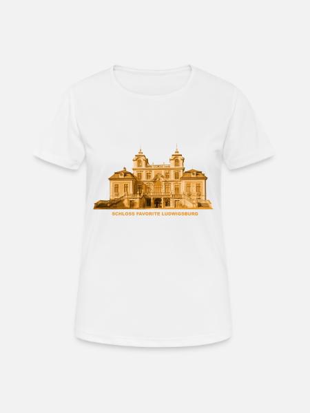 Ludwigsburg Schloss Favorite Baden-Württemberg - Dame T-shirt svedtransporterende - hvid
