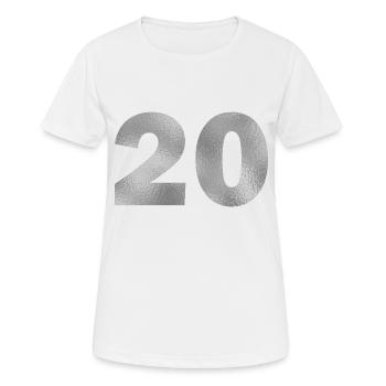 Birthday 20 years - Women's Breathable T-Shirt - white - Front - AI Model Female 172 dark (172cm)