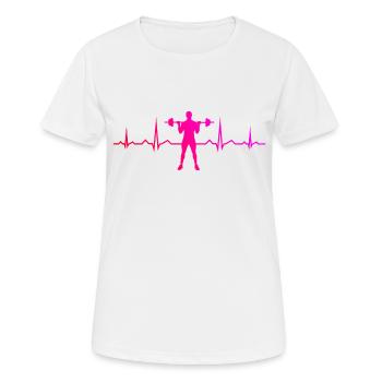 Ausdauertraining Cardio Krafttraining Fitness - Frauen T-Shirt atmungsaktiv - Weiß - Vorne - AI Model Female 172 dark (172cm)