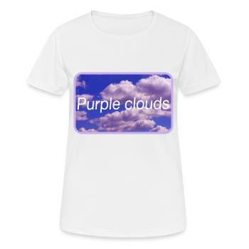 Purple clouds - Frauen T-Shirt atmungsaktiv - Weiß - Vorne - AI Model Female 172 dark (172cm)