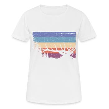 Cerf - T-shirt respirant Femme - blanc - Devant - AI Model Female 172 dark (172cm)