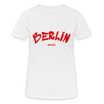 Berlin - Allemagne - Allemagne - Porte de Brandebourg - T-shirt respirant Femme - blanc - Devant - AI Model Female 172 dark (172cm)