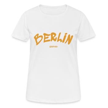 Berlin - Deutschland - Germany - Brandenburger Tor - Frauen T-Shirt atmungsaktiv - Weiß - Vorne - AI Model Female 172 dark (172cm)