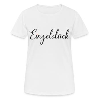 Einzelstück - Frauen T-Shirt atmungsaktiv - Weiß - Vorne - AI Model Female 172 dark (172cm)