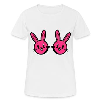 Lapin de Pâques Pâques - T-shirt respirant Femme - blanc - Devant - AI Model Female 172 dark (172cm)