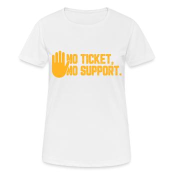 No Ticket No Support Computer Scientist IT Administrator - Women's Breathable T-Shirt - white - Front - AI Model Female 172 dark (172cm)