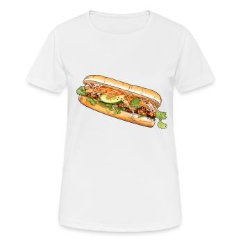 Banh Mi Sandwich - Women's Breathable T-Shirt - white - Front - AI Model Female 172 dark (172cm)