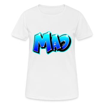 Graffiti Name MAO print Teeshirt Caps - T-shirt respirant Femme - blanc - Devant - AI Model Female 172 dark (172cm)