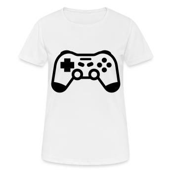 Videospiel-Controller - Frauen T-Shirt atmungsaktiv - Weiß - Vorne - AI Model Female 172 dark (172cm)