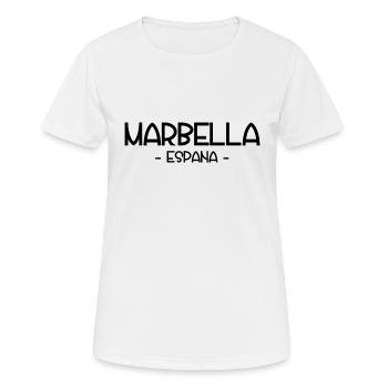 Marbella España Espagne Espagnol - T-shirt respirant Femme - blanc - Devant - AI Model Female 172 dark (172cm)