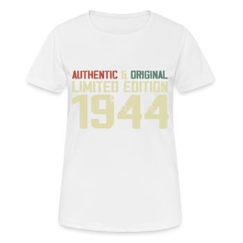 1944 Geburtstagsgeschenk 1944 Jahrgang 1944 Retro - Frauen T-Shirt atmungsaktiv - Weiß - Vorne - AI Model Female 172 dark (172cm)