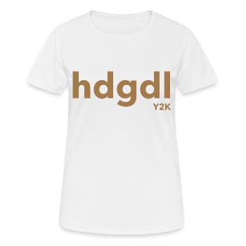 hdgdl hab dich ganz doll lieb Y2k braun - Frauen T-Shirt atmungsaktiv - Weiß - Vorne - AI Model Female 172 dark (172cm)