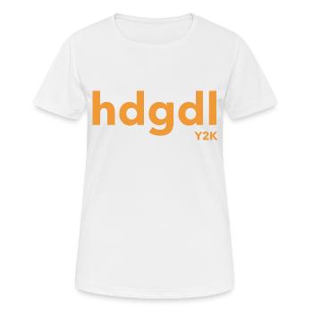 hdgdl hab dich ganz doll lieb Jahr2000 Y2K orange - Frauen T-Shirt atmungsaktiv - Weiß - Vorne - AI Model Female 172 dark (172cm)