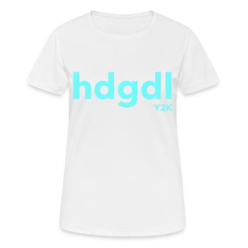 hdgdl hab dich ganz doll liebY2K türkis - Frauen T-Shirt atmungsaktiv - Weiß - Vorne - AI Model Female 172 dark (172cm)