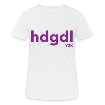 hdgdl hab dich ganz doll liebY2K Jahr2000 lila - Frauen T-Shirt atmungsaktiv - Weiß - Vorne - AI Model Female 172 dark (172cm)
