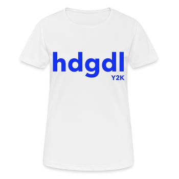 hdgdl hab dich ganz doll lieb Jahr2000 Y2K blau - Frauen T-Shirt atmungsaktiv - Weiß - Vorne - AI Model Female 172 dark (172cm)