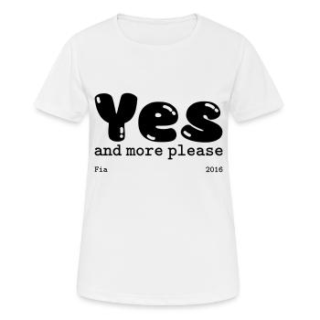 et plus s’il vous plaît - T-shirt respirant Femme - blanc - Devant - AI Model Female 172 dark (172cm)