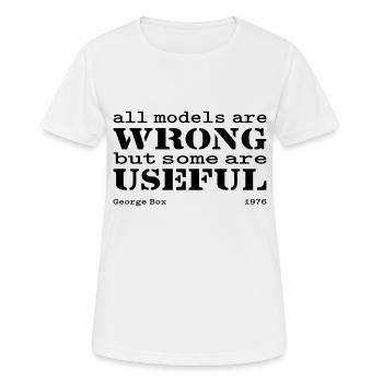 Tous les modèles sont faux mais certains sont utiles - T-shirt respirant Femme - blanc - Devant - AI Model Female 172 dark (172cm)