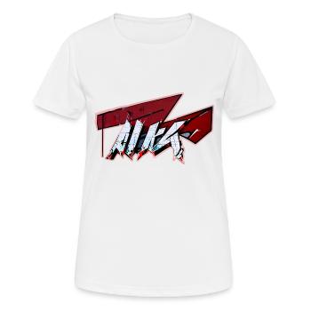 urban abstract graffiti - Frauen T-Shirt atmungsaktiv - Weiß - Vorne - AI Model Female 172 dark (172cm)