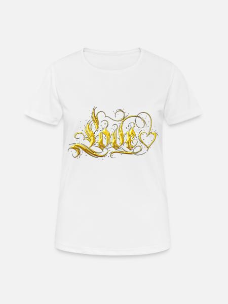 Love Quotes amore Flowers Women girl fashion female - Women's Breathable T-Shirt - white
