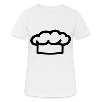 Toque Chef de cuisine - T-shirt respirant Femme - blanc - Devant - AI Model Female 172 dark (172cm)
