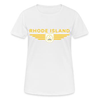 T-shirt Rhode Island Fan – Élégant et unique - T-shirt respirant Femme - blanc - Devant - AI Model Female 172 dark (172cm)