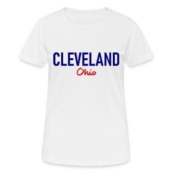 Cleveland - Ohio - USA - United States of America - Women's Breathable T-Shirt - white - Front - AI Model Female 172 dark (172cm)