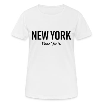 New York - États-Unis - États-Unis d’Amérique - T-shirt respirant Femme - blanc - Devant - AI Model Female 172 dark (172cm)