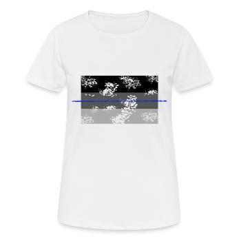 Shadow used blueline - Frauen T-Shirt atmungsaktiv - Weiß - Vorne - AI Model Female 172 dark (172cm)