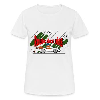 Cabriolet Wine Route - Women's Breathable T-Shirt - white - Front - AI Model Female 172 dark (172cm)