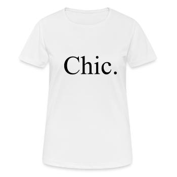 Chic. - modern - fashion - style - fashion - stylish - Women's Breathable T-Shirt - white - Front - AI Model Female 172 dark (172cm)
