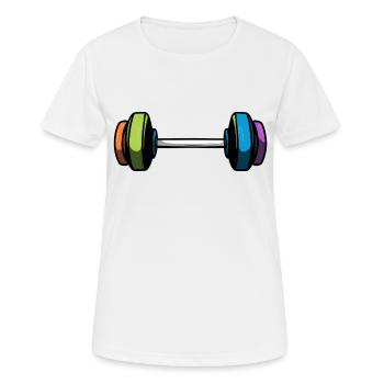 Haltères Gym Entraînement Fitness Gym - T-shirt respirant Femme - blanc - Devant - AI Model Female 172 dark (172cm)