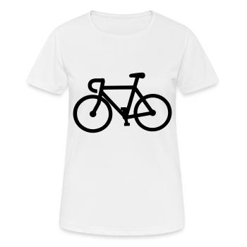 bicycle - Women's Breathable T-Shirt - white - Front - AI Model Female 172 dark (172cm)