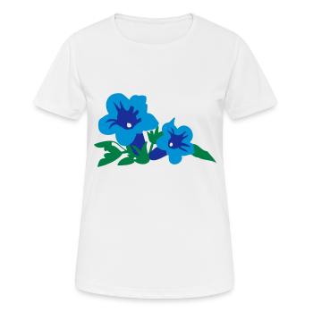 enzian - Frauen T-Shirt atmungsaktiv - Weiß - Vorne - AI Model Female 172 dark (172cm)