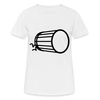 Doundounba - afrikanische Trommel - Frauen T-Shirt atmungsaktiv - Weiß - Vorne - AI Model Female 172 dark (172cm)