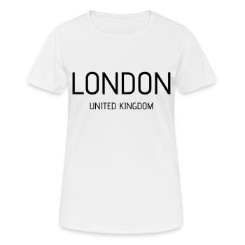 london uk - Frauen T-Shirt atmungsaktiv - Weiß - Vorne - AI Model Female 172 dark (172cm)