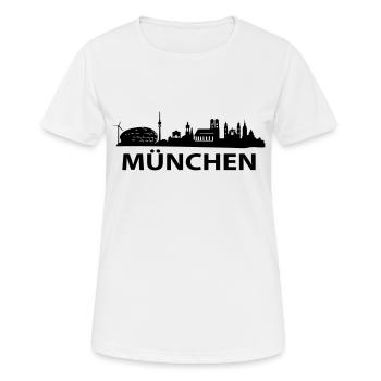 munchen - Frauen T-Shirt atmungsaktiv - Weiß - Vorne - AI Model Female 172 dark (172cm)