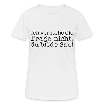 Kinski - Frauen T-Shirt atmungsaktiv - Weiß - Vorne - AI Model Female 172 dark (172cm)