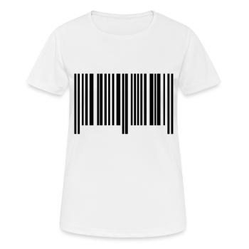 barcode symbol - Frauen T-Shirt atmungsaktiv - Weiß - Vorne - AI Model Female 172 dark (172cm)