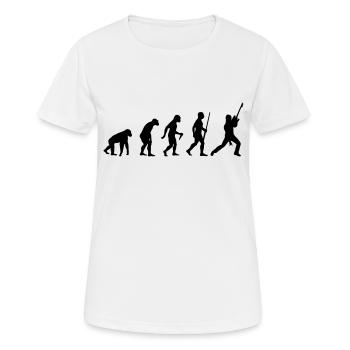 Electro Guitar Evolution - Frauen T-Shirt atmungsaktiv - Weiß - Vorne - AI Model Female 172 dark (172cm)
