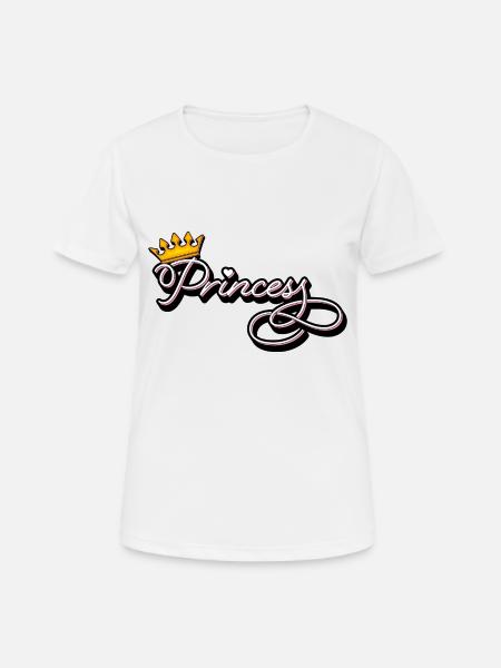 Princess - Das Prinzessinendesign - Dame T-shirt svedtransporterende - hvid