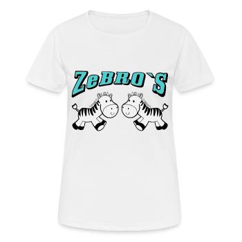 Zebra Zebro's 1- two zebra friends zebras - Women's Breathable T-Shirt - white - Front - AI Model Female 172 dark (172cm)