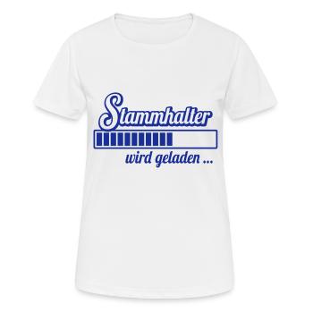 Héritier Chargement en cours ... (Grossesse, 1C) - T-shirt respirant Femme - blanc - Devant - AI Model Female 172 dark (172cm)