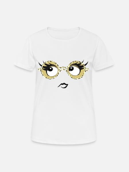 glasses eyes - Women's Breathable T-Shirt - white