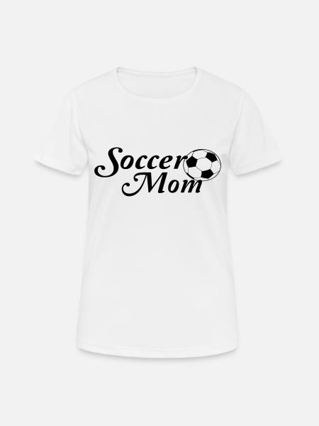 Fussballmama - Frauen T-Shirt atmungsaktiv - Weiß