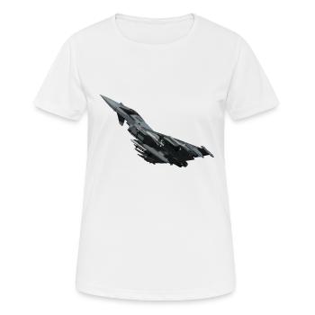 Avion de chasse avion de chasse avion de chasse militaire - T-shirt respirant Femme - blanc - Devant - AI Model Female 172 dark (172cm)