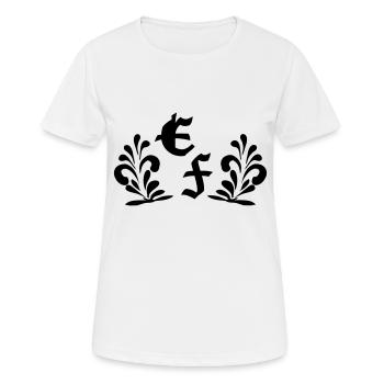 EINTRACHT FANS | Frankfurt Fussball Fans - Frauen T-Shirt atmungsaktiv - Weiß - Vorne - AI Model Female 172 dark (172cm)